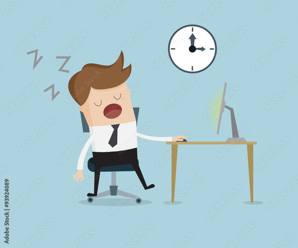 businessman sleeping front of computer businessman sleeping front of computer
