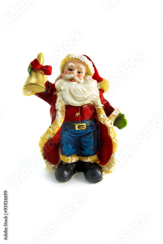 santa clause hold the bell