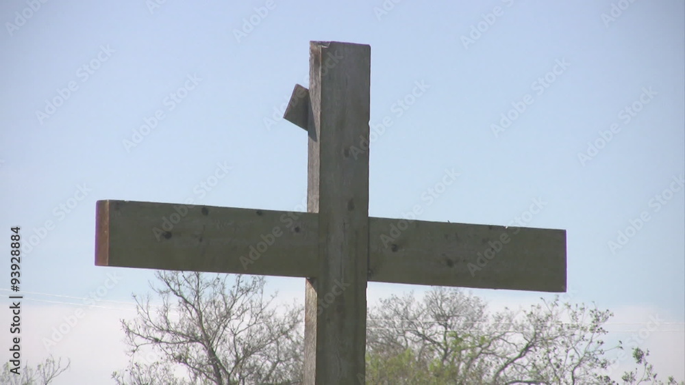 Mission San Juan Capistrano zoom out from wood cross HD Mission San Juan Capistrano zoom out from wood cross HD