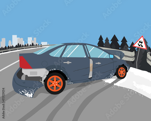 Car skidded