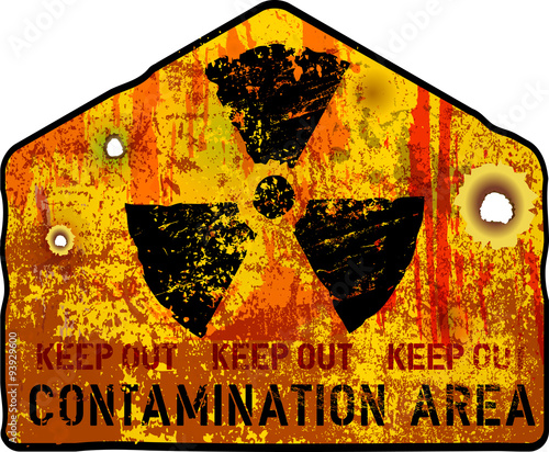 Radiation warning, vector illustration,fictional artwork