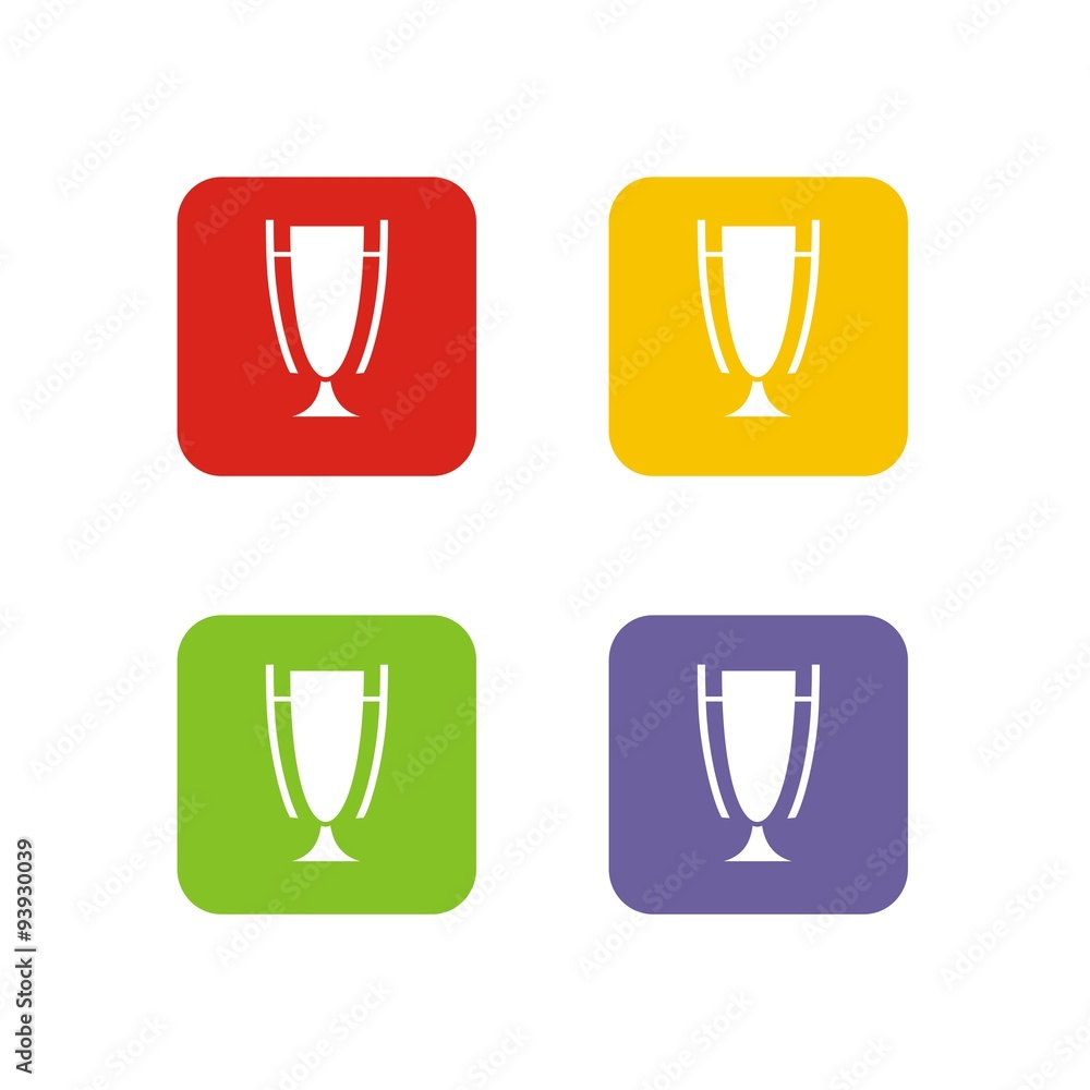 Icono trofeo mod3 colores cuadro Icono trofeo mod3 colores cuadro