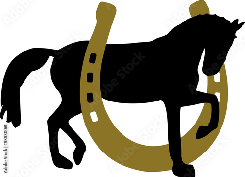 Horse with horseshoe