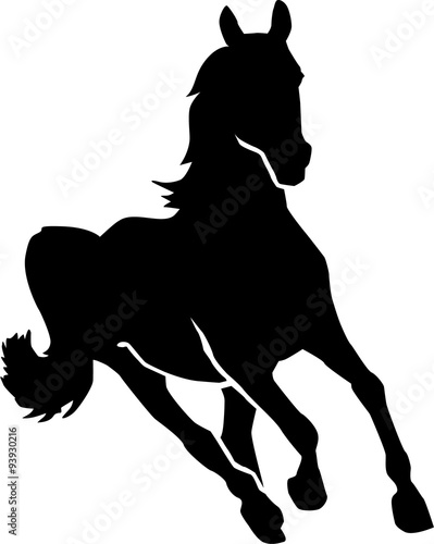 Running horse silhouette