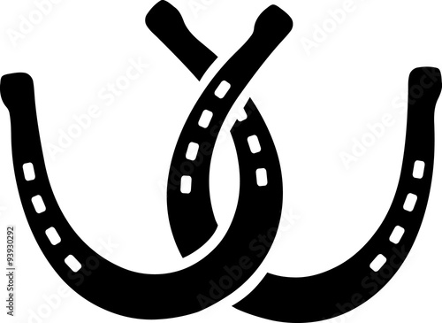 Obraz na płótnie Two connected horseshoes