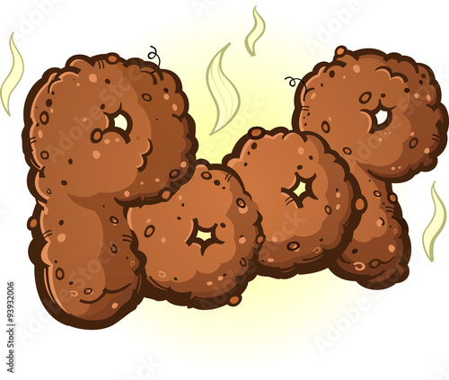 Poop Word made of Turd Letters