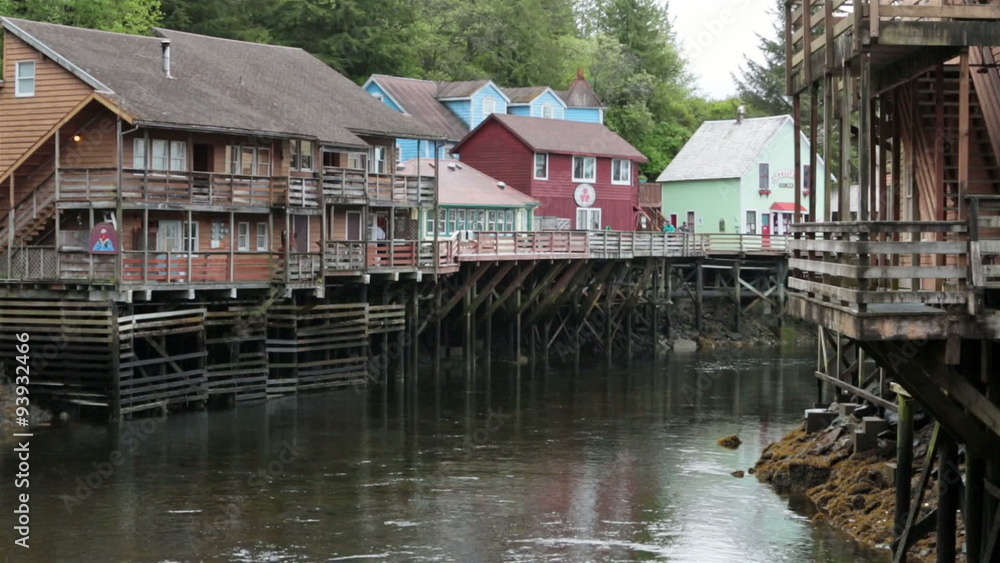 Creek Street boardwalk Ketchikan Alaska old prostitution area HD 7560 Creek Street boardwalk Ketchikan Alaska old prostitution area HD 7560