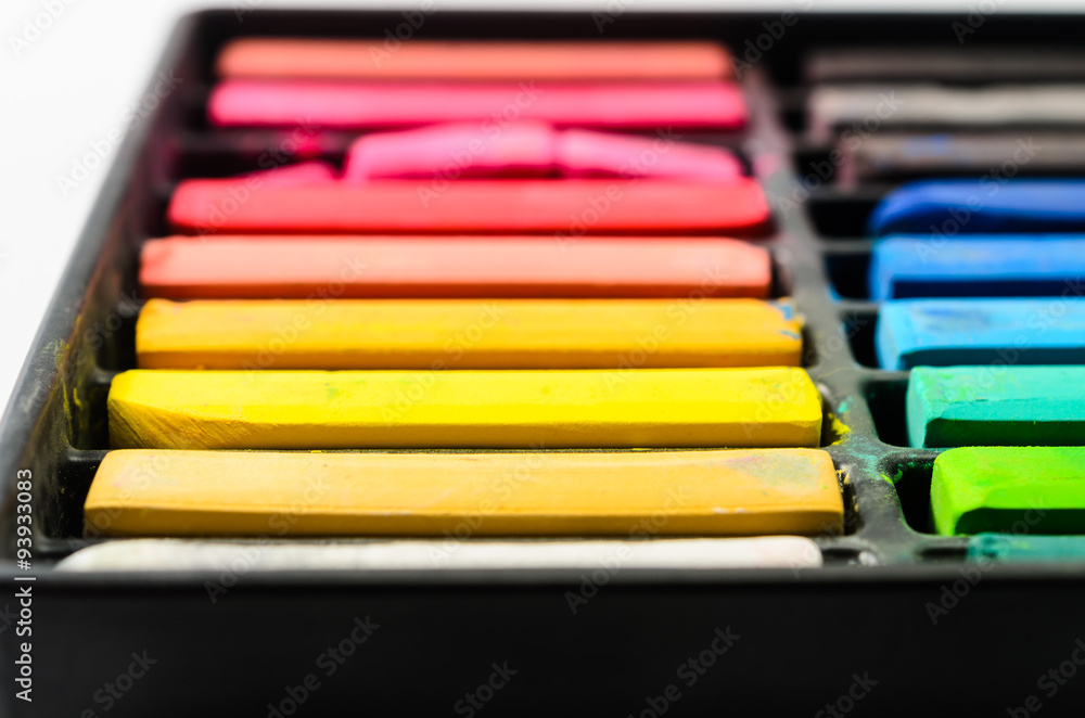 Fototapeta premium chalk pastel in box