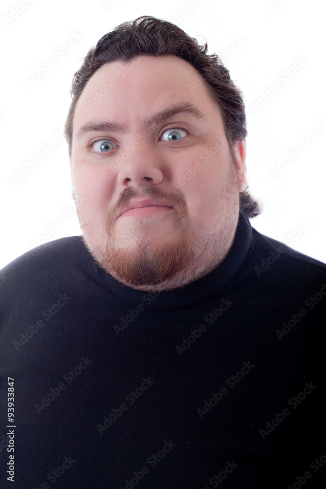 Portrait of the surprised man Portrait of the surprised man