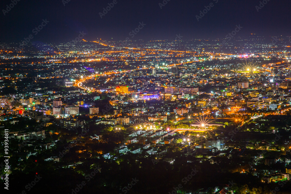 City night view,chiangmai,thailand.