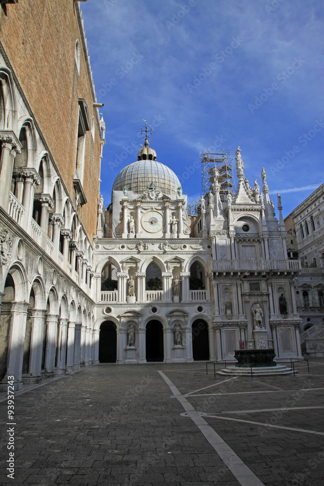VENICE, ITALY - SEPTEMBER 02, 2012: Inner court of Doge's Palace