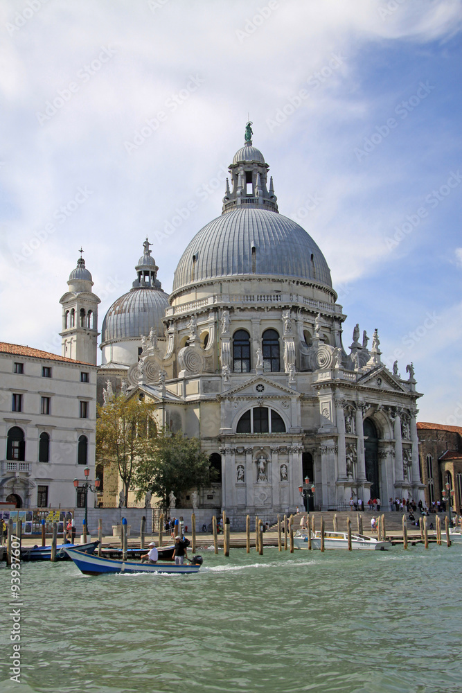 VENICE, ITALY - SEPTEMBER 02, 2012: The Basilica Santa Maria della Salute in Venice, Italy