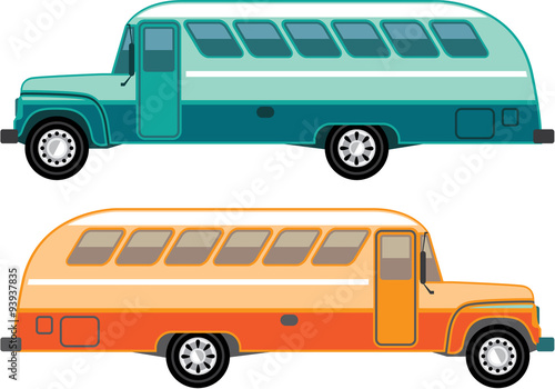 Vintage bus vector