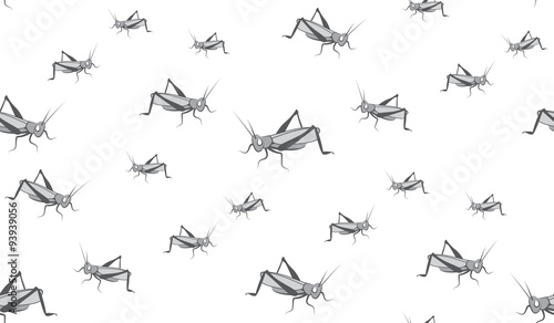 Background of grasshoppers. Seamless background of crickets.