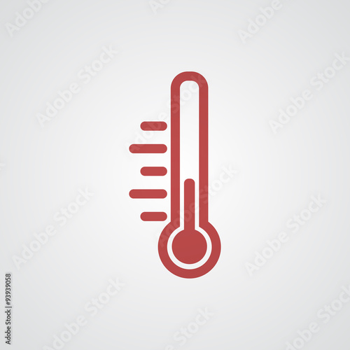 Flat red Temperature icon