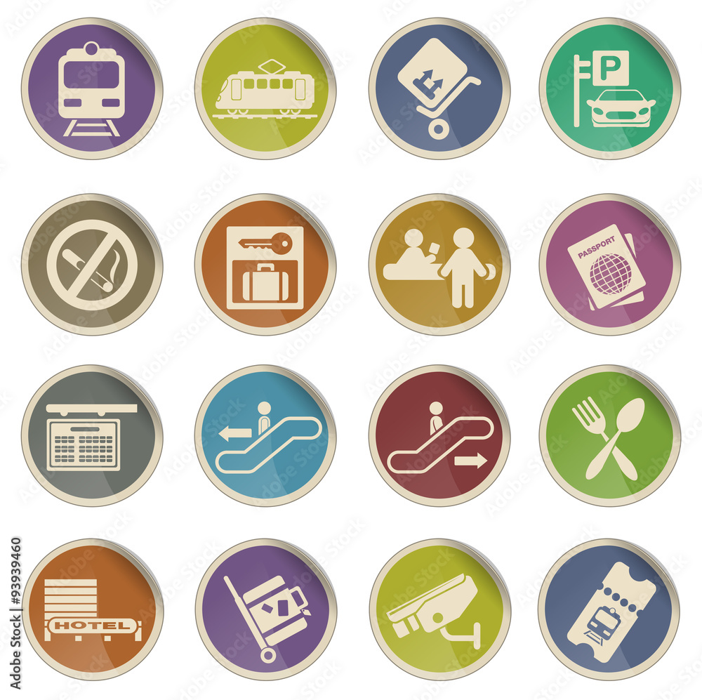 Train station symbols Train station symbols