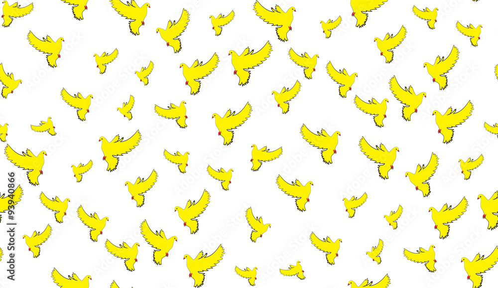Vector seamless background of pigeons. Pattern of doves is perfect for printing. Vector seamless background of pigeons. Pattern of doves is perfect for printing.