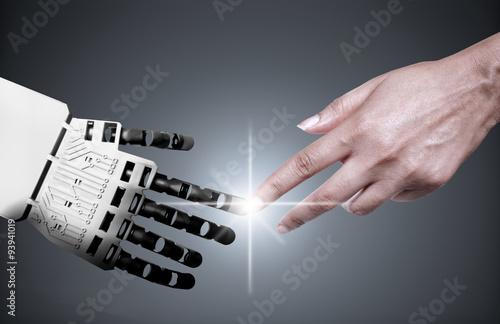 Robot human hand connection