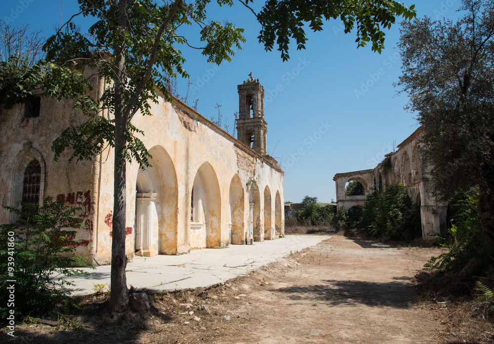 Abandoned orthodox monastery of Saint Panteleimon in Cyprus