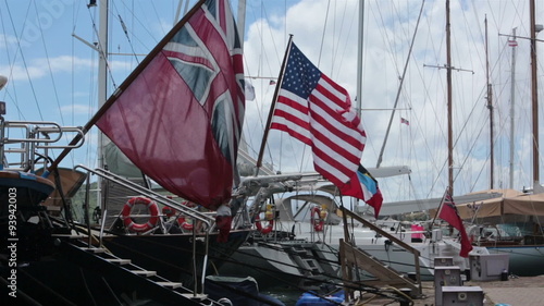 Luxury expensive yacht foreign flags Antigua Island marina HD 1165 photo