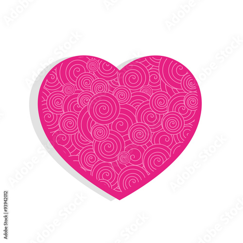 Pink cute textured heart