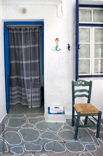 Entrance of a house in Kimolos island, Greece