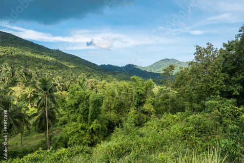 Beautiful tropical landscape from view point of Koh Phangan