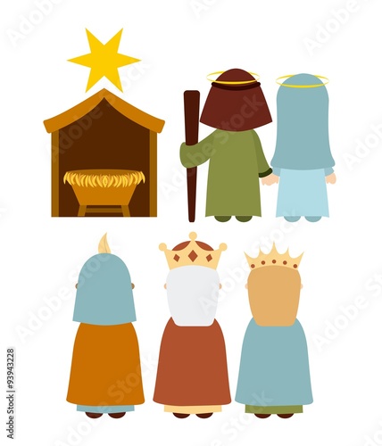 Christmas manger characters