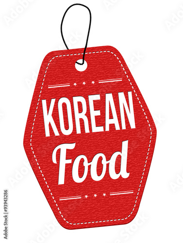 Korean food label or price tag