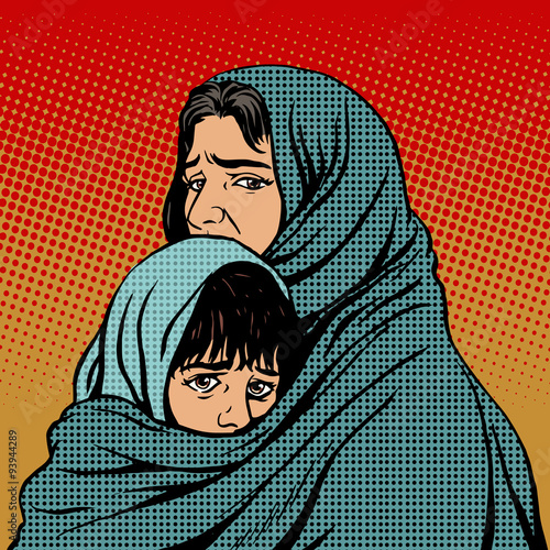 Refugee mother and child migration poverty