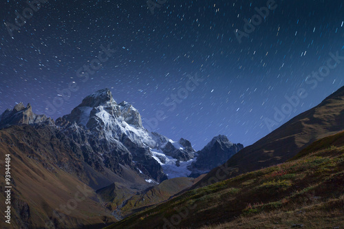 Night view of Mt. Ushb