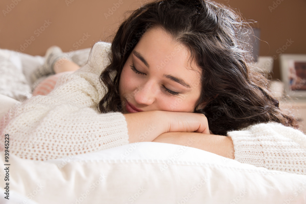 Young woman napping Young woman napping