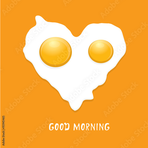 Fried Egg vector . good morning concept. 