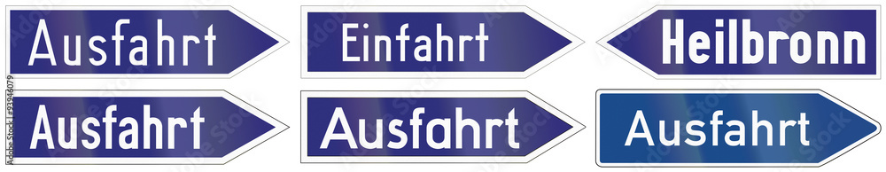 Highway Exit And Entry Signs In Germany Highway Exit And Entry Signs In Germany