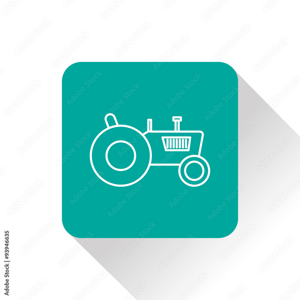 Tractor web icon, vector illustration Tractor web icon, vector illustration