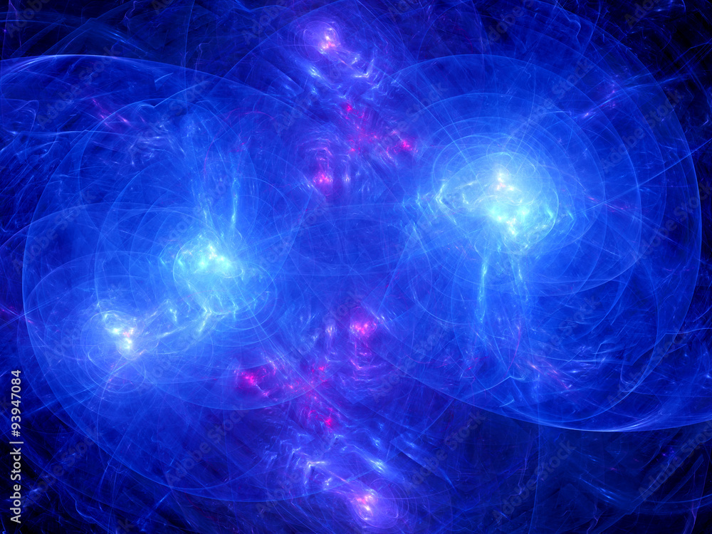 Fototapeta premium Genesis of young stars with trajectories in space
