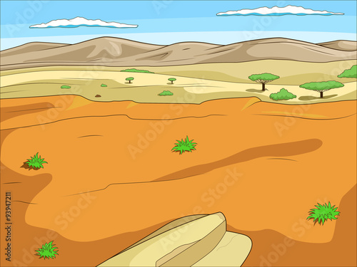 Educational game  African savannah background