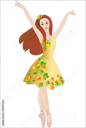 Balleina in autumn dress