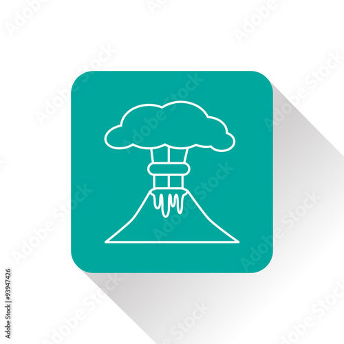 volcano mountain erupting icon