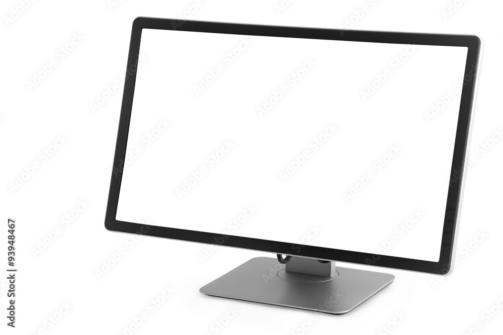 monitor with a white screen monitor with a white screen