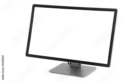 monitor with a white screen
