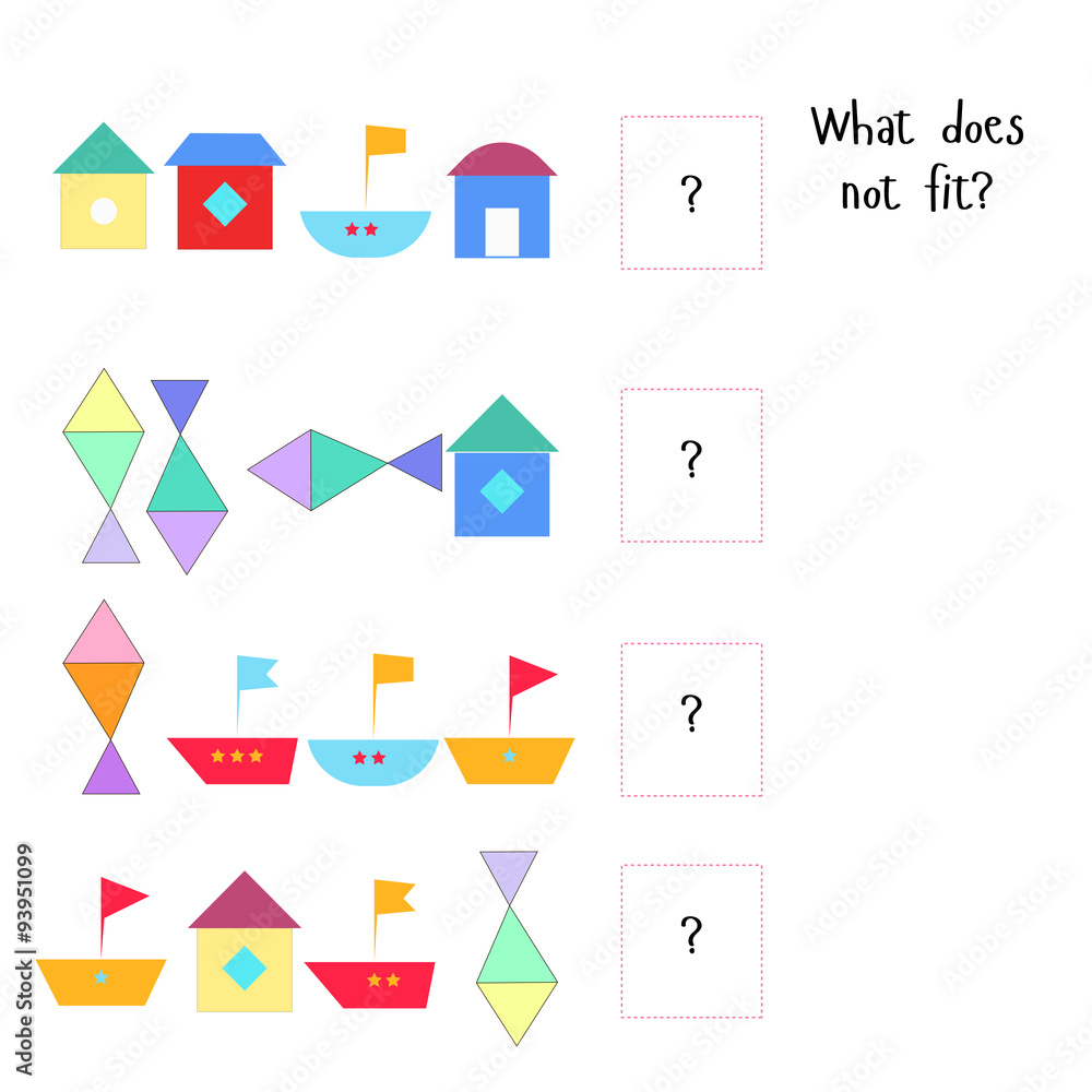 Educational game for children what does not fit