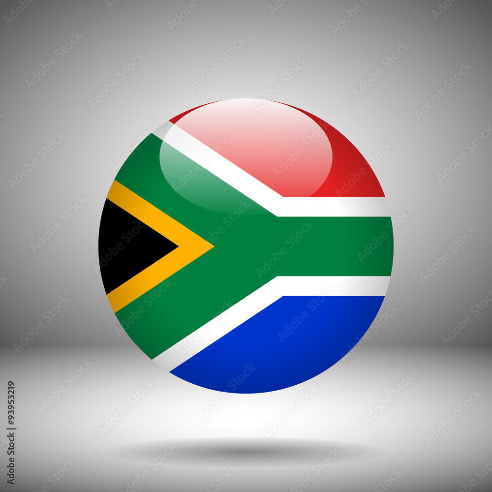 Round flag of South Africa