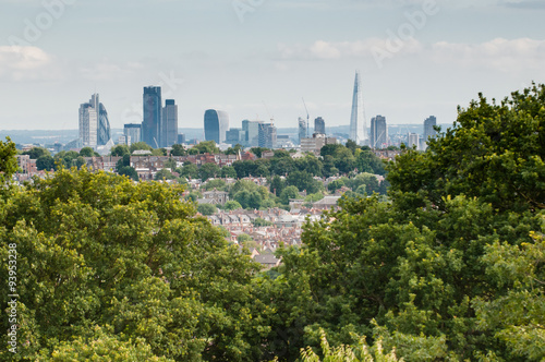 London city skyline from a distance