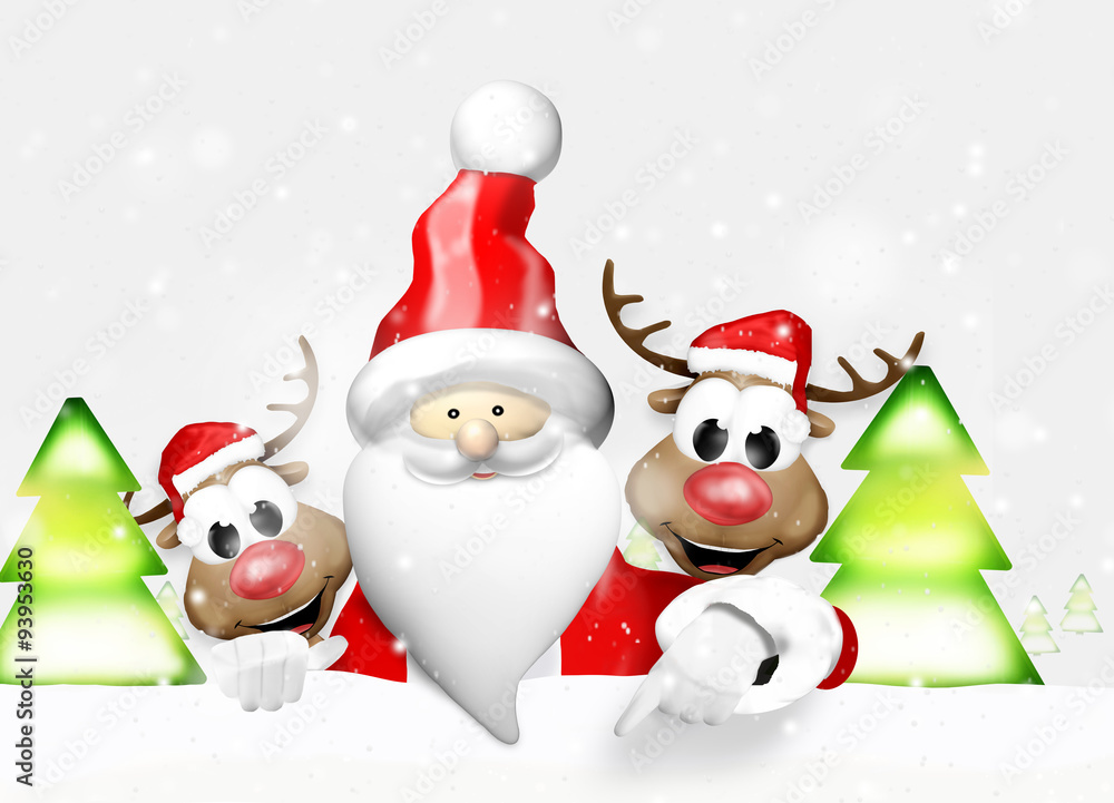Santa Claus and Reindeers Santa Claus and Reindeers