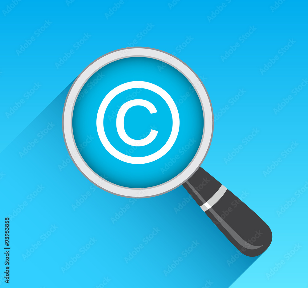Copyright Icon Magnifying Glass Copyright Icon Magnifying Glass
