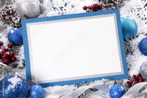 Christmas card with decorations