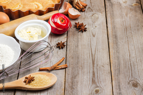 Ingredients for apple pie