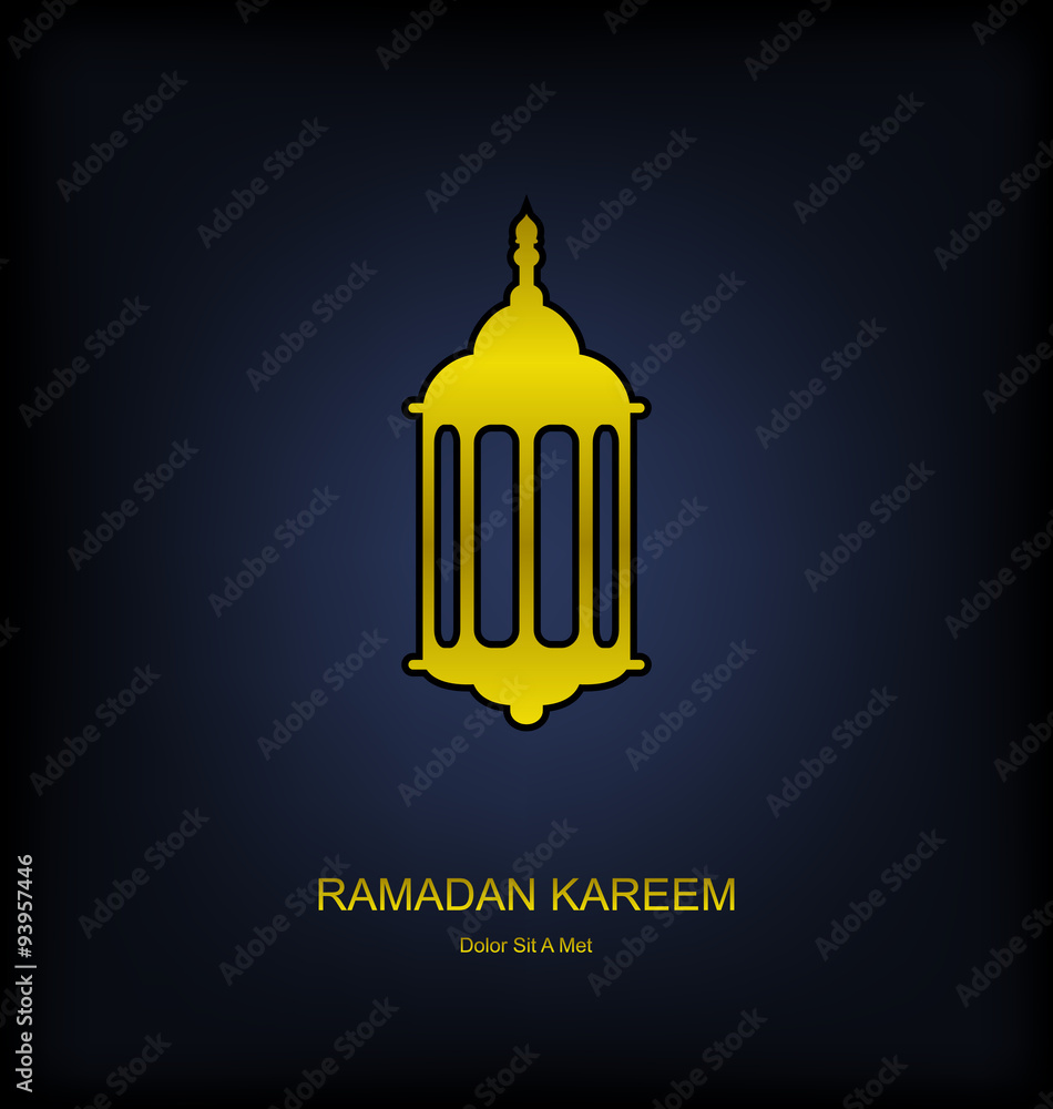 Golden Fanoos on Dark Background for Ramadan Kareem Golden Fanoos on Dark Background for Ramadan Kareem