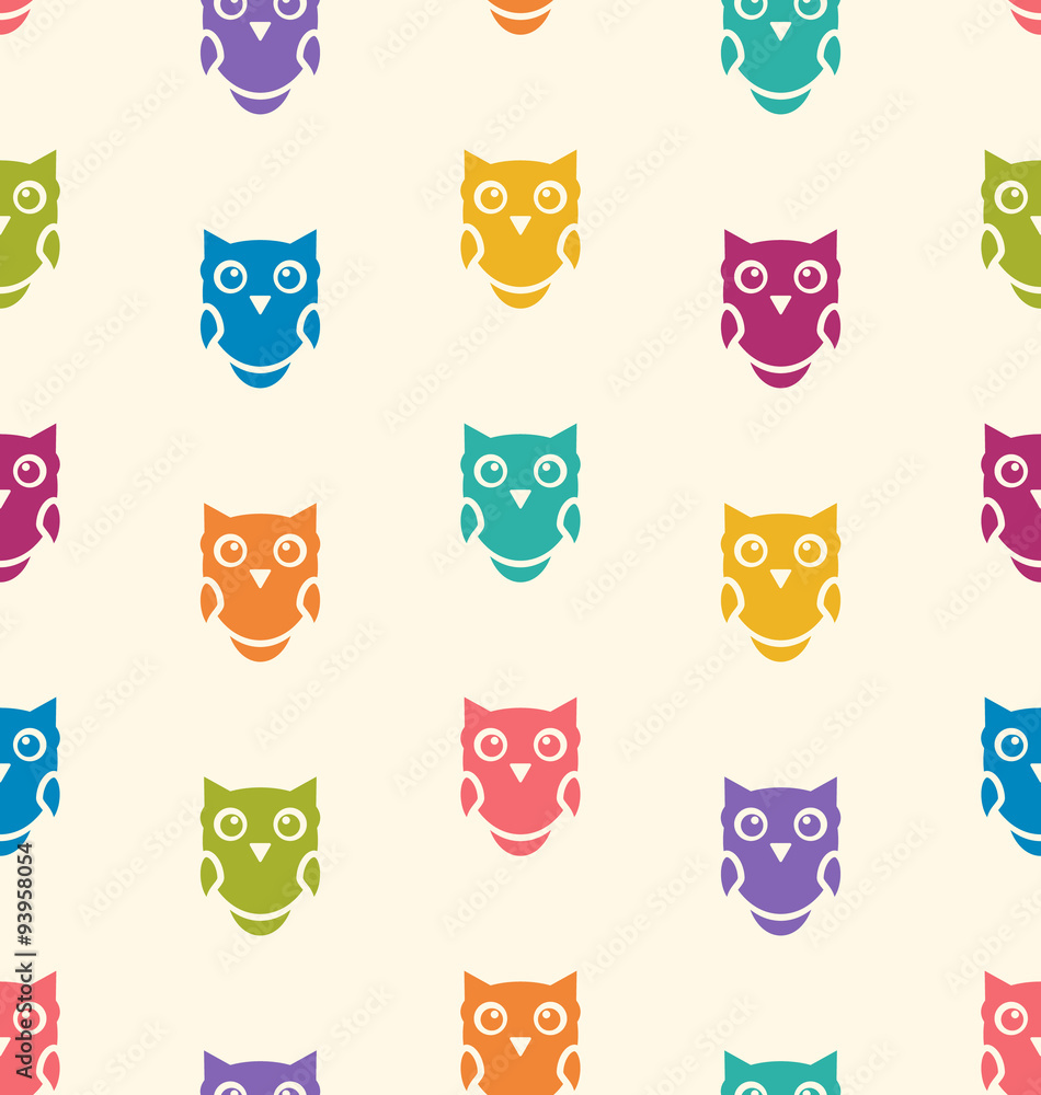 Seamless Animals Owl Pattern Seamless Animals Owl Pattern